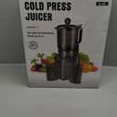Juicer Machines with 5.8" Large Feed Chute, Cold Press Juicer For Whole Vegetables and Fruits, 400W Professional Slow Masticating juicer Easy to Clean for Batch Juicing (Titanium Gray)