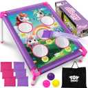 TOY Life Bean Bag Toss Game, Carnival Party Games, Cornhole Set for Kids Outdoor Games, Outside Toys for Kids Ages 4-8, Yard Outdoor Toys for Toddlers 3-5, Gifts for 3 4 5 6 7 Year Old Girls & Boys (Purple & Pink Unicorn)