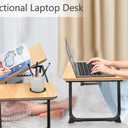 Adjustable Laptop Desk for Bed,Bed Table for Laptops,Laptop Stand for Beds,Lap Desk Foldable Bed Desk for Laptops and Writing,Portable Beds Tray Table with Cup Holder