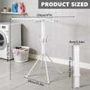 Foldable Four-Legged Clothes Drying Rack Extendable with 16 Clips