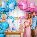 KatchOn, Gender Reveal Balloon Arch Kit - Pack of 70 | Pink and Blue Balloons,Boy or Girl Sign, Baby Balloons | Boy or Girl Gender Reveal Decorations | Baby Shower Decorations | Pink and Blue Decor