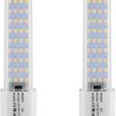 GX23 Base LED Bulbs 13W CFL Equivalent,2-Pin PL Horizontal LED Light,3 Color Selectable Warm White/Nature White/Cool White/ 360° Beam,100–277V Plug-and-Play,CFL Replacement,2 Pack. (GX23)