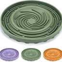 Silicone Dog Feeding Bowl with Suction Cup, Dog Puzzle Feeding Bowls for Heathy Eating - Non Slip Design (Green)
