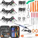 Terminal Removal Kit 96 Pcs - Electrical Connector Pin Extractor Set for Automotive, Car, Household Devices - Depinning and Wire Terminal Release Tools