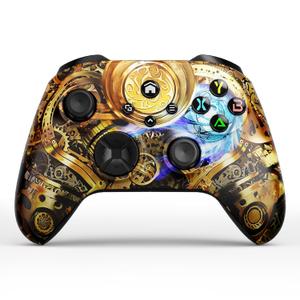 Dinosoo Wireless Controller for Xbox Series X|S, Xbox One & PC, Bluetooth, 4 Vibration Motors, TURBO, Macro, 3.5mm Headphone Jack Steampunk - Upgrading with a PC Before Connecting to X-box Dinosoo Wireless Controller for Xbox Series X|S, Xbox One & PC, Bluetooth, 4 Vibration Motors, TURBO, Macro, 3.5mm Headphone Jack Steampunk - Upgrading with a PC Before Connecting to X-box