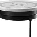 Desk Wireless Charger, JE Make IT Simple 15W Fast Charging Station Desktop Grommet Sleek Invisible Power Charging Pad, for iPhone 16/15/14/13/12 Series, Samsung, Airpods and Qi-Enabled Devices (White)
