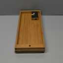 Bamboo Sofa Arm Tray, Anti Falling Couch Arm Tray Armrest Table with 360 Rotating Phone Holder, Foldable and Portable Sofa Armrest Trays Cup Holder for Drink,Cups, Phone, Snacks, Remote,Large (with Phone Holder), Bamboo Color