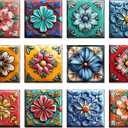 VICCI 24Pcs Peel and Stick Wall Decals 5.9 x 5.9 inch Tile Stickers for Kitchen Backsplash Bathroom Removable Home Decor