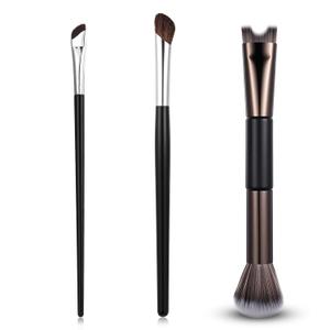 3 Pcs Sculpting Dual-End Nose Brush, 2-in-1 Nose Contour Brush Angled Makeup Brushes Blush Brushes for Sculpting and Defining Contour