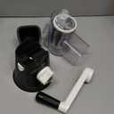 Cambom Rotary Cheese Grater Hand Crank Cheese Shredder for Fresh Cheese, Vegetable, Nuts, Non-slip Suction Base, Free Cleaning Brush Three Blades, Black