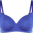 City Chic Women's Plus Size Bra - Smooth & Chic Cotton T-Shirt, 44DD Dazzling Blue