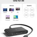 Belkin Connect 4-Port USB-C Hub - USB C Hub Multiport Adapter Dongle with 4 USB-C 3.2 Gen 2 Ports - High-Speed 10G Data Transfer for Laptop, MacBook, iPad, PC, and More - 100W PD