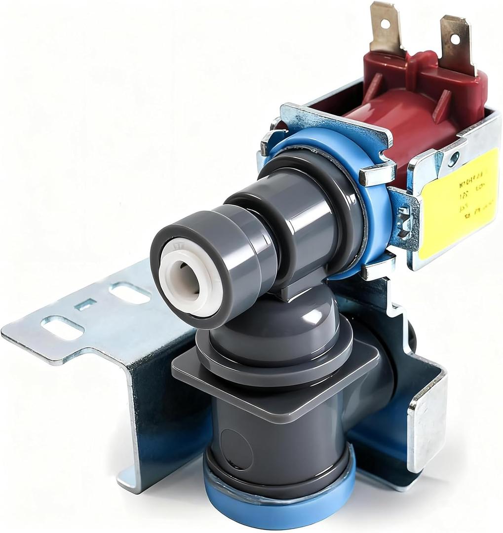 WPW10498976 W10498976 Refrigerator Ice Maker Water Inlet Valve Replacement Compatible with Whirlpool Maytag, K-78200 Solenoid Valve Replace W10420082 W10498974 K-78186 PS11755667 WP2315576