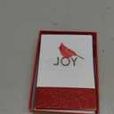 Graphique Cardinal and Joy Holiday Cards | Pack of 15 Cards with Envelopes | Christmas Greetings | Red and Clear Glitter Accents | Boxed Set | 3.25" x 4.75"