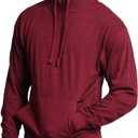 G-Style USA Men's Cross-Dyed Heather Jersey Lightweight Pullover Hoodie Sweatshirt (Red, S)