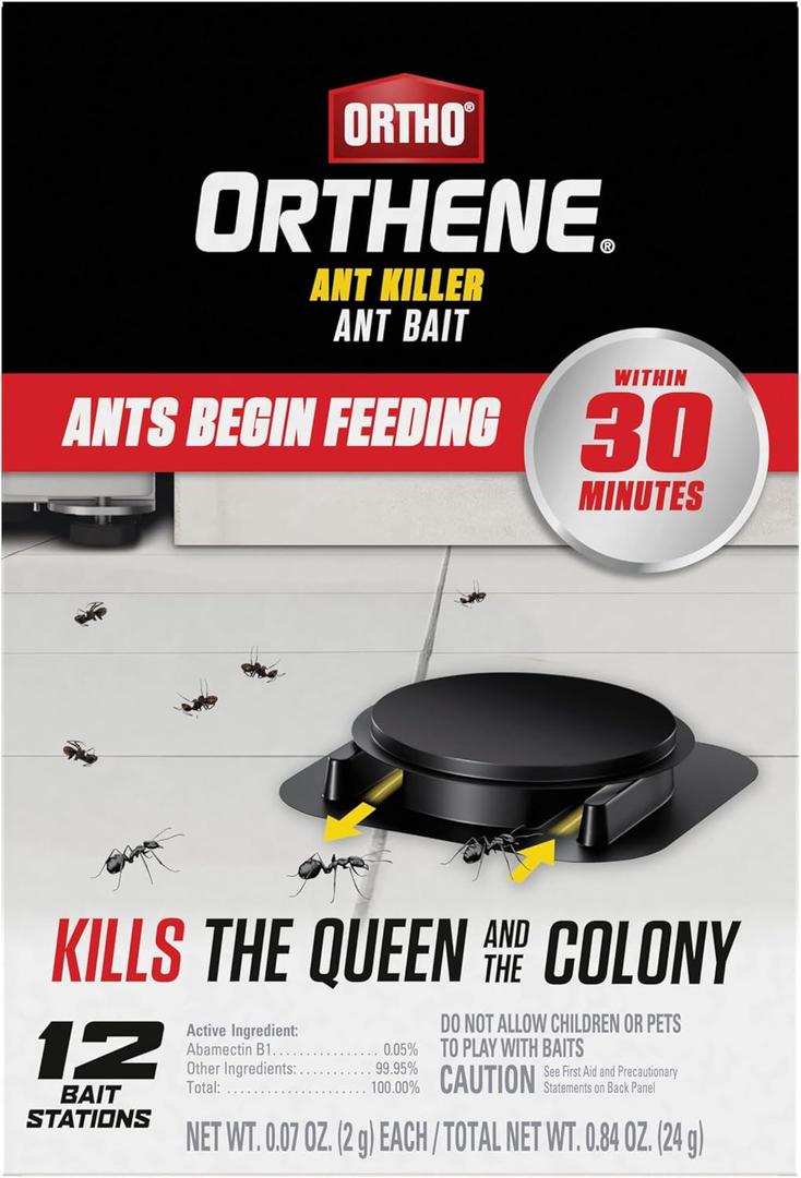 Ortho Orthene Ant Killer Ant Bait - Indoor Ant Killer, Kills the Queen and the Colony, 12 Bait Stations