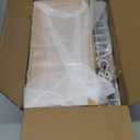 Mefirt Fruit Basket, 2-Tier Fruit Bowl for Kitchen Counter, Stackable Wall Mounted Fruit Storage, Snack Organizer, Potato and Onion Storage Basket, Hanging Pantry Storage with Wood Lid, 2 Set, White (2 x Large, Rustic Brown)