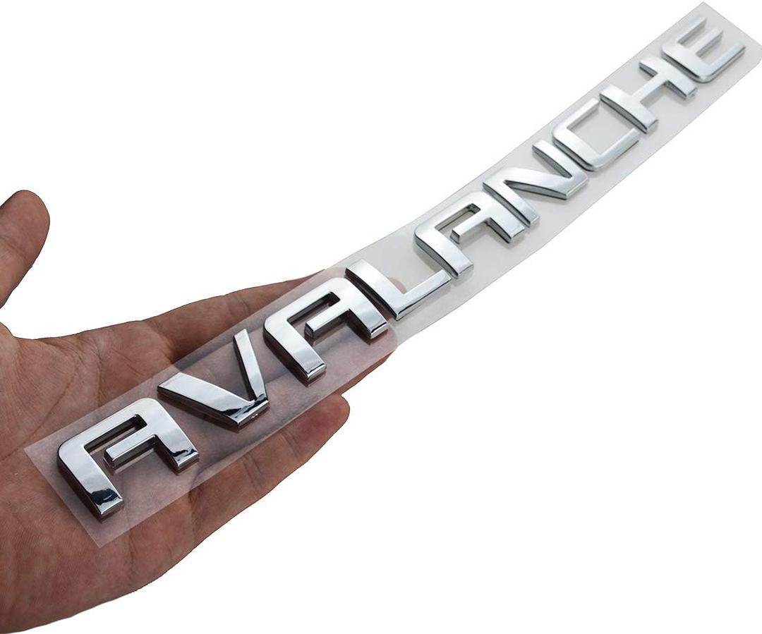 1x Chrome Avalanche Nameplate Emblem Letter Badge Fit for Gm 07-16 Avalanche (Silver)