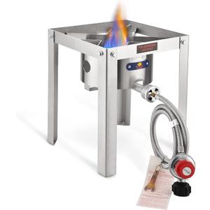 ARC 55,000BTU Propane Burner Camping Stove,Outdoor Gas Stove Burner Cooker for Cooking for Turkey Fry,Homebrewing,Crawfish Boil,and More! (B-SS3840S)