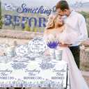 142PCS Something Blue Before I Do Bridal Shower Decorations Bridal Shower Party Favors for 20 Guests Blue Floral Plates and Napkins Tableware Set for Wedding Engagement