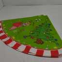 Christmas Tree Skirt Welcome to Whoville Greenchmas Collar 48 Inch Green Soft Farmhouse Xmas Holiday Decoration