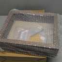 Pet Memorial Shadow Box with Clay Paw Print Impression Kit,Dog Wood Picture Frame Ornament as Loss Pet Keepsake and Gifts for Pet Lover (Brown)