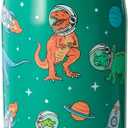 REDUCE 14 oz Hydrate Pro Stainless Steel Insulated Water Bottle - Flip Top Leak-Proof Lid,Dishwasher Safe,BPA-Free, Dual Wall Vacuum, Keeps Drinks Cold for 48 Hrs, Cup Holder Friendly - Jurassic Space