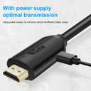 HDMI Over Ethernet Cat5e / Cat6 RJ45 Ethernet Cable, Male to Female HDMI to RJ45 Ethernet Network Converter 2 Ports up to 196ft/60m Transmitter Receiver Power On Support Full 1080p from Displays