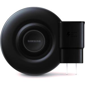 Samsung Qi Certified Fast Charge Wireless Charger Pad (2019 Edition) with Cooling Fan for Galaxy Phones, Watches and Apple Iphone Devices - US Version , Black