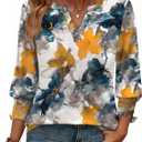 WIHOLL 3/4 Length Sleeve Womens Tops Summer Shirts Spring Vacation Outfits Dressy Casual Trendy Fall S-3XL (White, S)