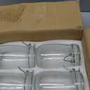 4 Pack 34oz Food Storage Jars with Airtight Lids, Preserving Seal Wire Clip Fastening Glass Containers, Canisters for Kitchen Organization, Flour, Cereal, Pasta, Sugar, Beans, Pickling Jars(34 Oz*4)