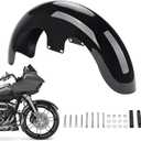 23" Wheel Wrap Front Fender Fit for Harley Touring Electra Glide Road Glide Road King Street Glide Motorcycle Mudguard Gloss Black Steel