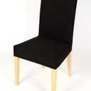 Generic Henriksdal Chair Cover Solid Color Coton Duck Fabric Slipcover Compatible with for IKEA Dining Chair (Black, Single), F300_He