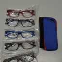 NORPERWIS Reading Glasses 5 Pairs Quality Readers Spring Hinge Glasses for Reading for Men and Women (5 Pack Mix Color 4, 6.00)