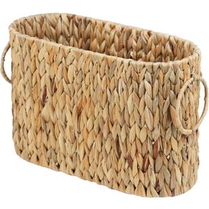 Toilet Paper Storage, Water Hyacinth Bathroom Toilet Paper Basket for Storage, Toilet Paper Holder Wicker Basket for 6 Mage Rolls, Bathroom Accessories Organizer