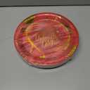 Whaline 40Pcs Valentine's Paper Plates Gold Foil Love Heart Round Disposable Plates 9 Inch Red Decorative Tableware for Valentine's Day Anniversary Birthday Party Supplies