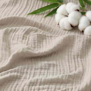 Bedsure Cooling Muslin Blanket Queen Size for Bed, Summer Gauze Blanket for Adults, 55% Rayon Derived from Bamboo & 45% Cotton, Breathable Lightweight Soft for Hot Sleepers, Linen Beige, 90x90 Inches