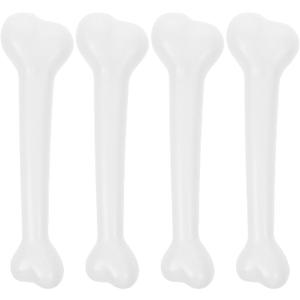 Sewroro 4pcs Plastic Bones, Halloween Fake Bones Simulative Human Skeleton Costume for Halloween Party Prop Cosplay (White)