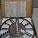 Large Wall Clock for Living Room Decor, 16 Inch Non Ticking Silent, Battery Operated Modern Vintage Oversized Wall Clock for Bedroom Kitchen (Dark Brown - Roman Numbers)