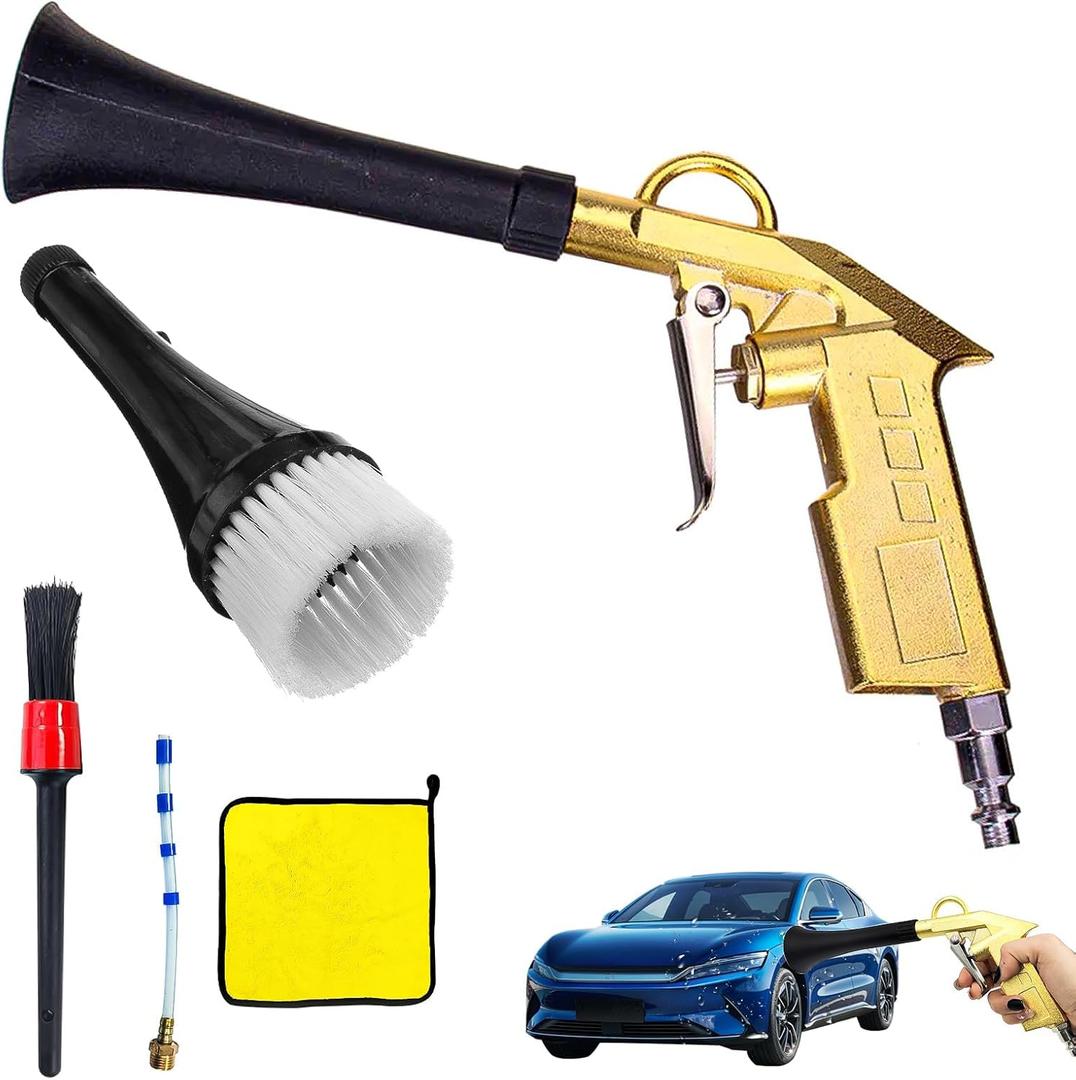 QZQUFJ Air Compressor for Car Detailing Detailing Tool, High Pressure Air Gun Dry Cleaning Tool Kit, Air Gun, Car Clean Gun, Cleaning Gun, for Car Dry Cleaning