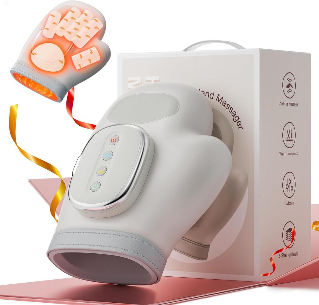 Cordless Hand Massager with Heat and Compression, Ideal Gifts for Mom Wife