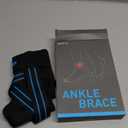 AGPTEK Ankle Brace for Women Men, Adjustable Lace-Up Ankle Support with Removable Splints for Sprained Ankle, Injury Recovery, Ankle Stabilizer Wrap for Basketball Volleyball Sports, Blue, M