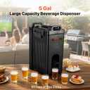 VEVOR Insulated Beverage Dispenser, 5 Gallon, Hot and Cold Beverage Server (EXP 05/23/35)