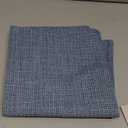 Sweet Home Collection 100% Cotton Placemats for Dining Room Rectangle Two Tone Woven Fabric 13" x 19" Soft Durable Table Mat Set, Set of 6, Dark Blue