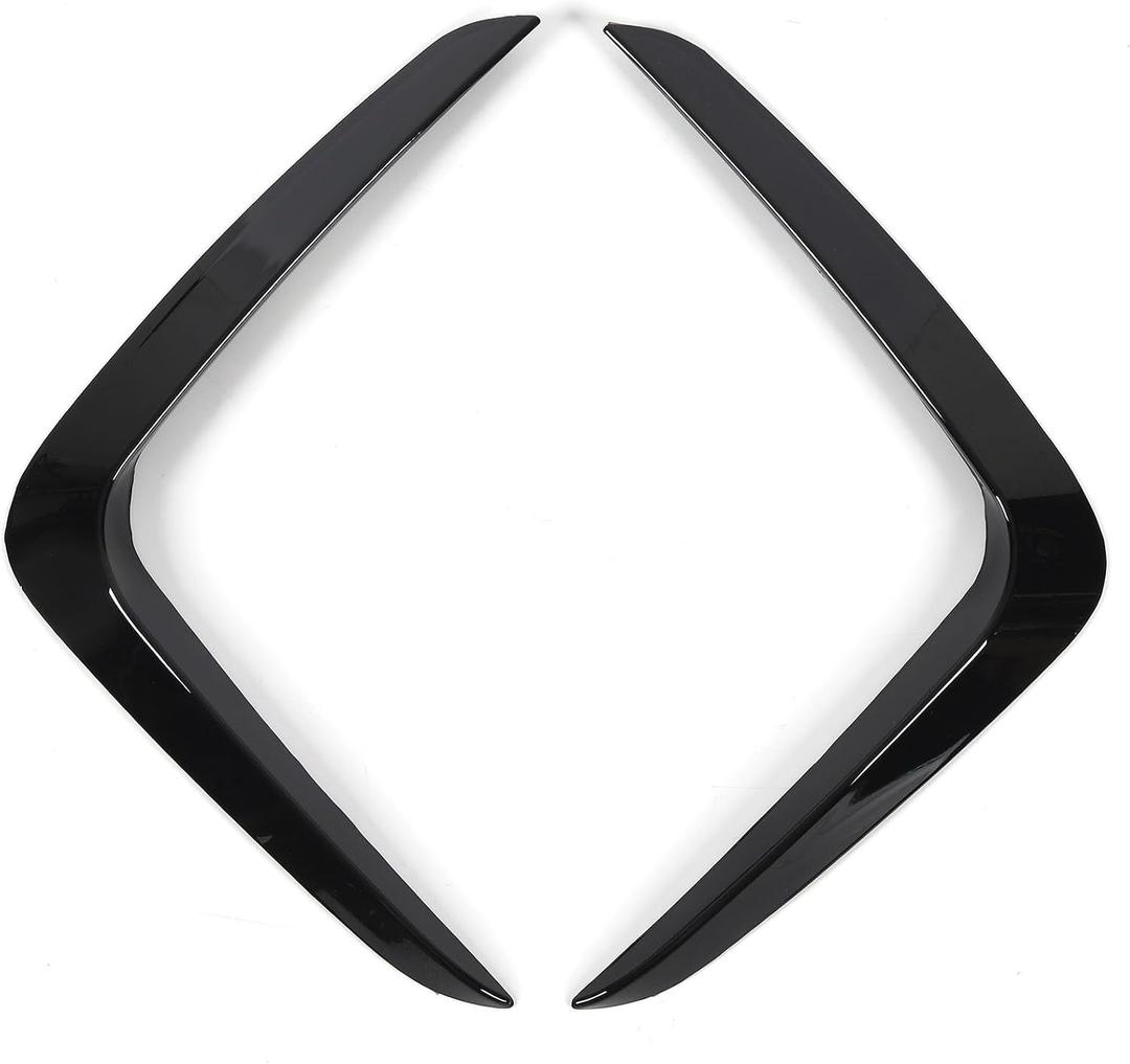 2Pcs Front Bumper Air Vent Trim, Glossy Black, Enhanced Aerodynamic Performance for X3 X4 G01 G02 M Sport 2018-2021, Inc