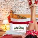 Christian Christmas Pillow Covers Decor 12x20,Farmhouse Christmas Trees Lumbar Decor Pillow Covers, Christmas Decorations for Living Room Bedroom Home