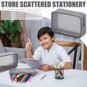 Weewooday 4 Pcs Mesh Makeup Bag Mesh Cosmetic Bag Travel Toiletry Pouch with Zipper Mini Makeup Cosmetic Purse for Daily Accessory(Small, Large, Medium,Gray)