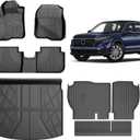 Floor Mats Fit for Honda CRV 2023 2024 2025 2026 All Models (Include Hybrid) - TTX LIGHTING CR-V All Weather Floor Liners & Cargo Liner with Backrest Mats Car Mats Accessories (Fit Upper Deck)