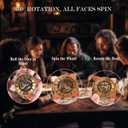 Iemegumi 6 Sided Spinner DND Dice - Metal D4 D6 D8 D10 D10% D12 D20 All in One D&D Set - Cool Role Playing Gifts for Dungeons and Dragons TRPG MTG Games Lover Players (Bronze)