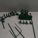 HONGLAND Solar Lights Outdoor Waterproof, Frog Swing Garden Decor, Frog Decorative Stake with Welcome Sign Landscape Patio Yard Gifts for Women Mom (48 inch)